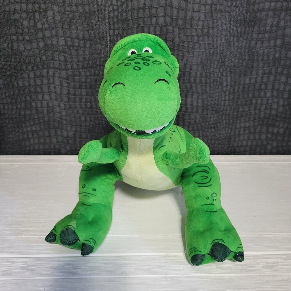 Disney Toy Story Rex Pixar Plush Collection Dinosaur T-Rex Green 14" - GUC